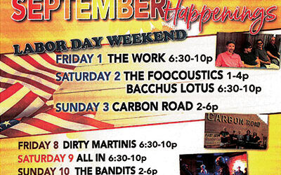 September Events – Labor Day Weekend! Packer Parties! Live Music!